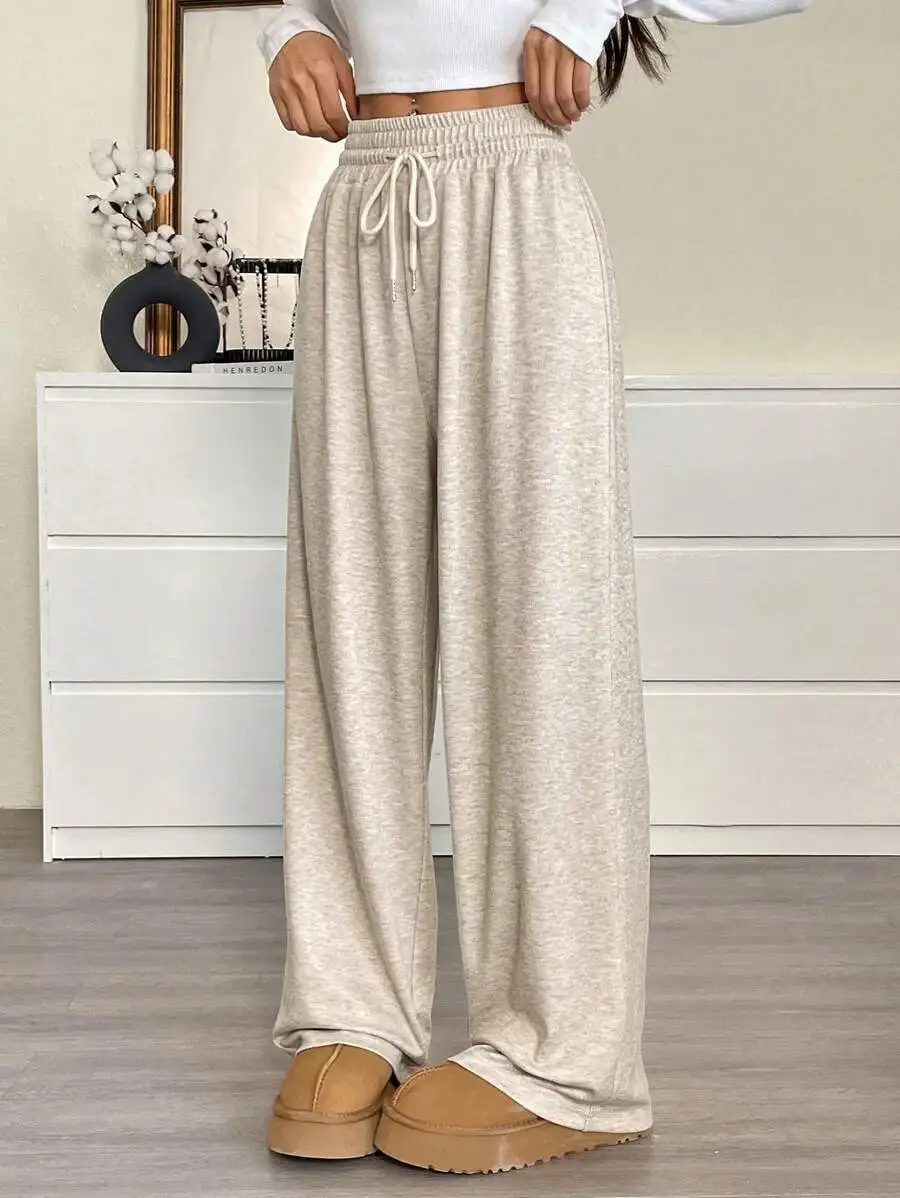 Women's Loose Drawstring Waist Sweatpants, Casual Wide-Leg Pants for Daily Wear
Women's Loose Drawstring Waist Sweatpants, Casual Wide-Leg Pants for Daily Wear