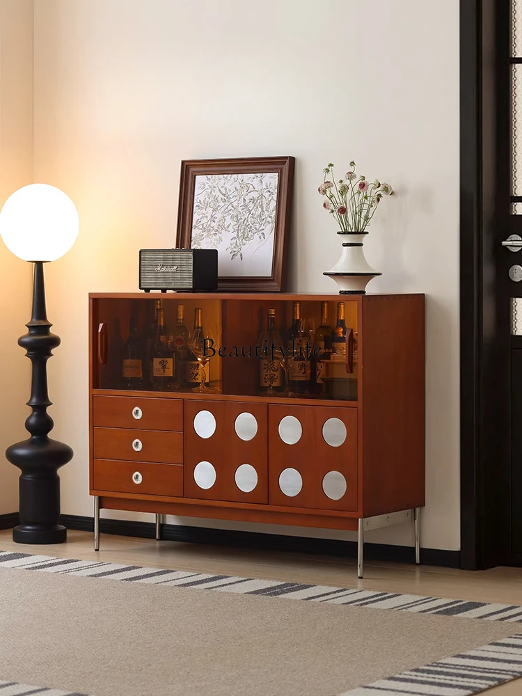 Retro living room storage cabinet household small apartment light luxury glass wine cabinet
Retro living room storage cabinet household small apartment light luxury glass wine cabinet
