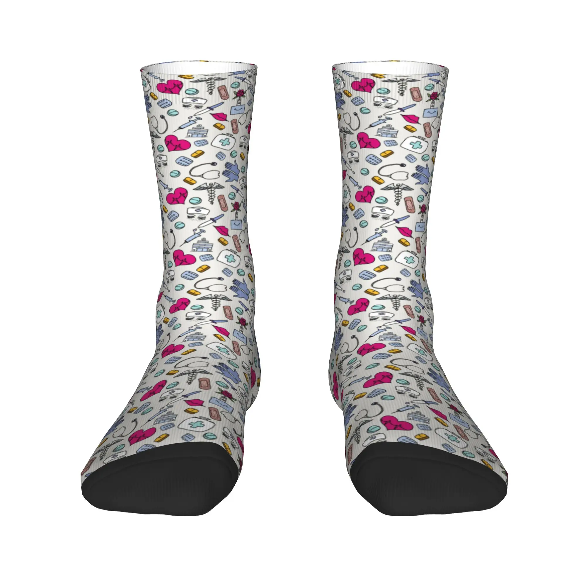 Doctor Nurse Dress Socks Men's Women's Warm Fashion Novelty Enfermera En Apuros Crew Socks
Doctor Nurse Dress Socks Men's Women's Warm Fashion Novelty Enfermera En Apuros Crew Socks