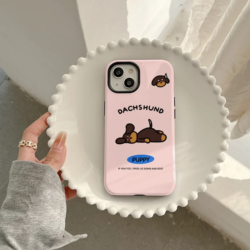 Korean Pink Lying Flat Puppy Cartoon Phone Case for IPHONE 16 15 PRO MAX 14 13 12 11 XR XS SE Acrylic TPU Two in One Phone Cases
Korean Pink Lying Flat Puppy Cartoon Phone Case for IPHONE 16 15 PRO MAX 14 13 12 11 XR XS SE Acrylic TPU Two in One Phone Cases