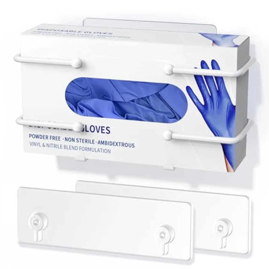 Glove Box Holder, Adhesive Wall-Mounted Metal Dispenser, Tool-Free Organizer for Rubber Latex Gloves, Facial Tissue and Storage
Glove Box Holder, Adhesive Wall-Mounted Metal Dispenser, Tool-Free Organizer for Rubber Latex Gloves, Facial Tissue and Storage