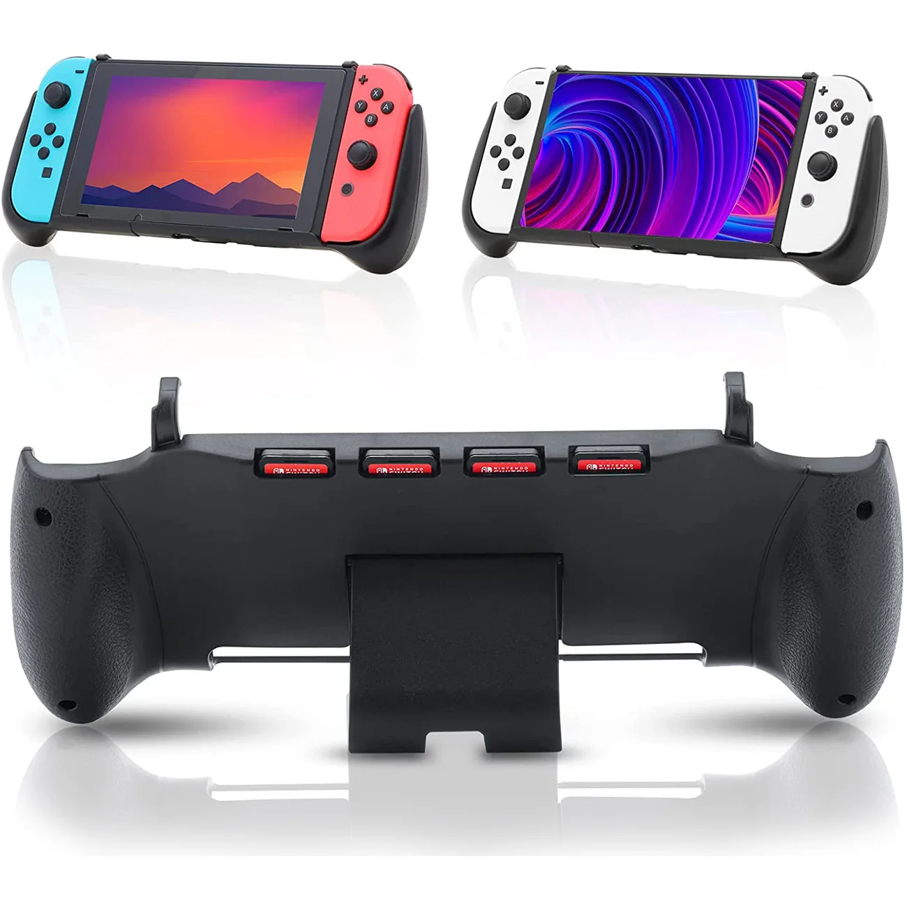 For Nintend Switch/Switch OLED Accessories Grip with Game Storage Hand Grip Case Storage 4 Game Card With Holder Stand
For Nintend Switch/Switch OLED Accessories Grip with Game Storage Hand Grip Case Storage 4 Game Card With Holder Stand