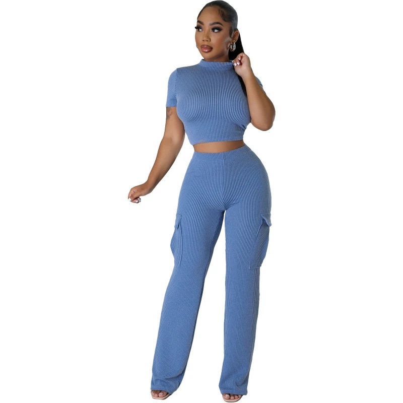 2 Pieces Women's Sets 2024 Spring Summer Knit Ribbed Pullover Suit Tops And Pants Suits Two Piece Set Tracksuit Outfit
2 Pieces Women's Sets 2024 Spring Summer Knit Ribbed Pullover Suit Tops And Pants Suits Two Piece Set Tracksuit Outfit