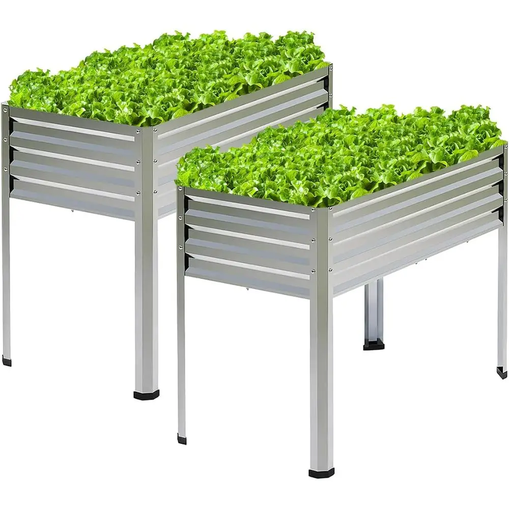 Galvanized Raised Garden Bed with Legs, 2PCS 48x18x31.5 Inch Elevated Metal Planter Box, 300lbs acity or Vegetables, lowers, Her
Galvanized Raised Garden Bed with Legs, 2PCS 48x18x31.5 Inch Elevated Metal Planter Box, 300lbs acity or Vegetables, lowers, Her
