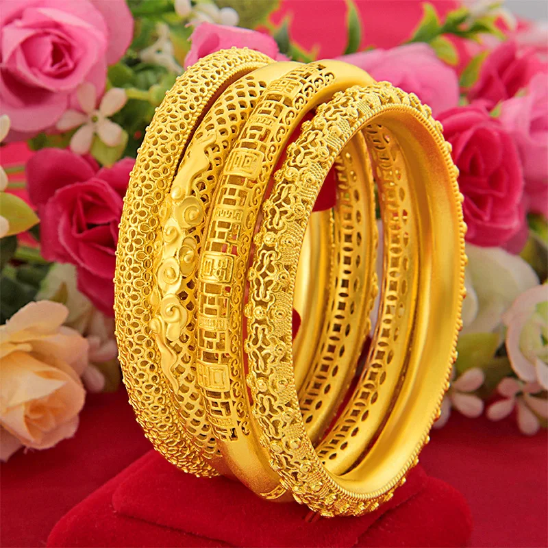 Hollow Dragon Phoenix Gold Plated Bracelet For Women Female Bride Wedding Gold Bangles Bracelets Engagement Fine Jewelry Gifts
Hollow Dragon Phoenix Gold Plated Bracelet For Women Female Bride Wedding Gold Bangles Bracelets Engagement Fine Jewelry Gifts