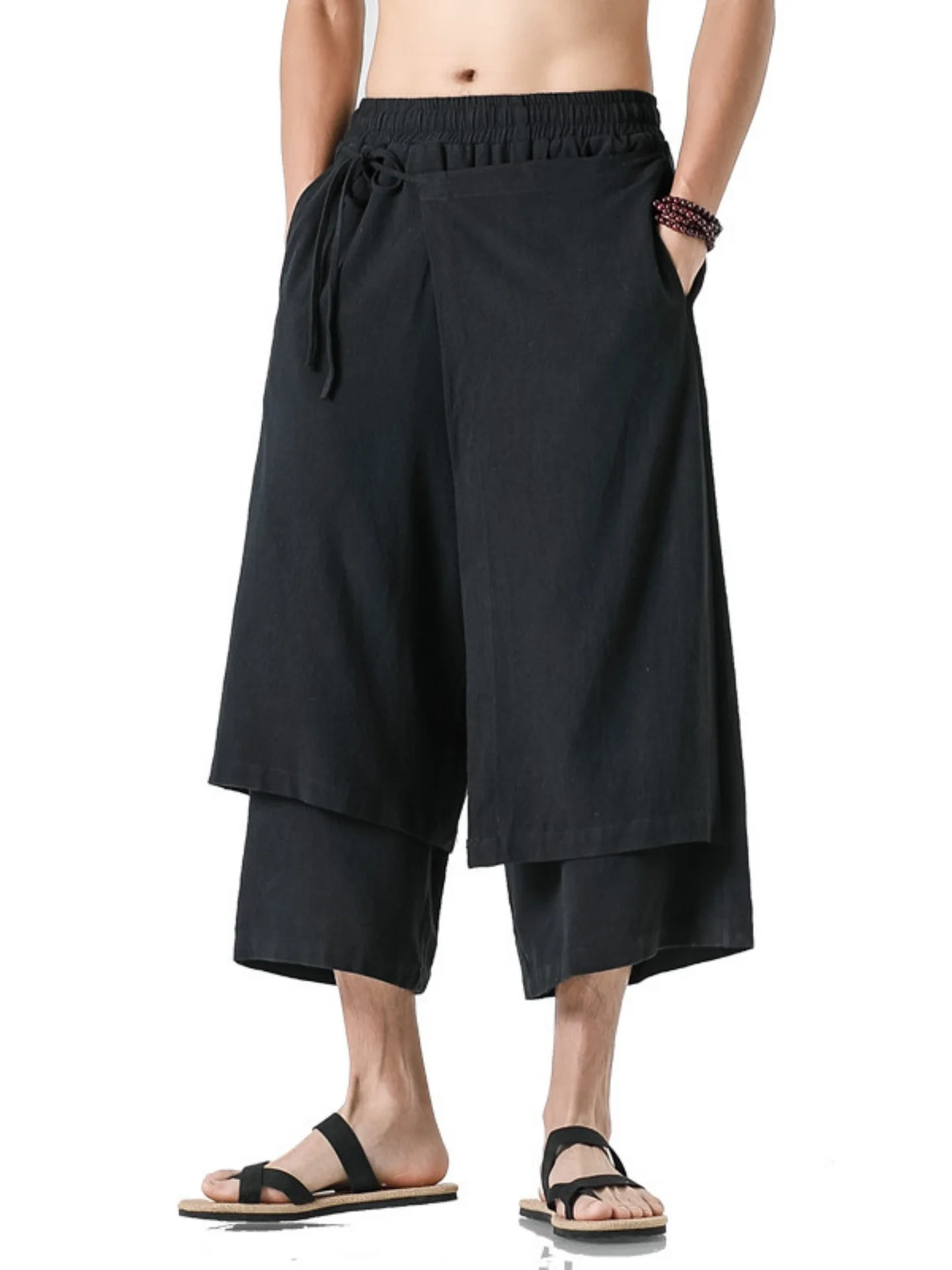 Summer Loose Linen Casual Pants Men's Hanfu Style Thin Breathable Cotton Linen Wide Leg Straight Tube Seven-Foot Pants
Summer Loose Linen Casual Pants Men's Hanfu Style Thin Breathable Cotton Linen Wide Leg Straight Tube Seven-Foot Pants