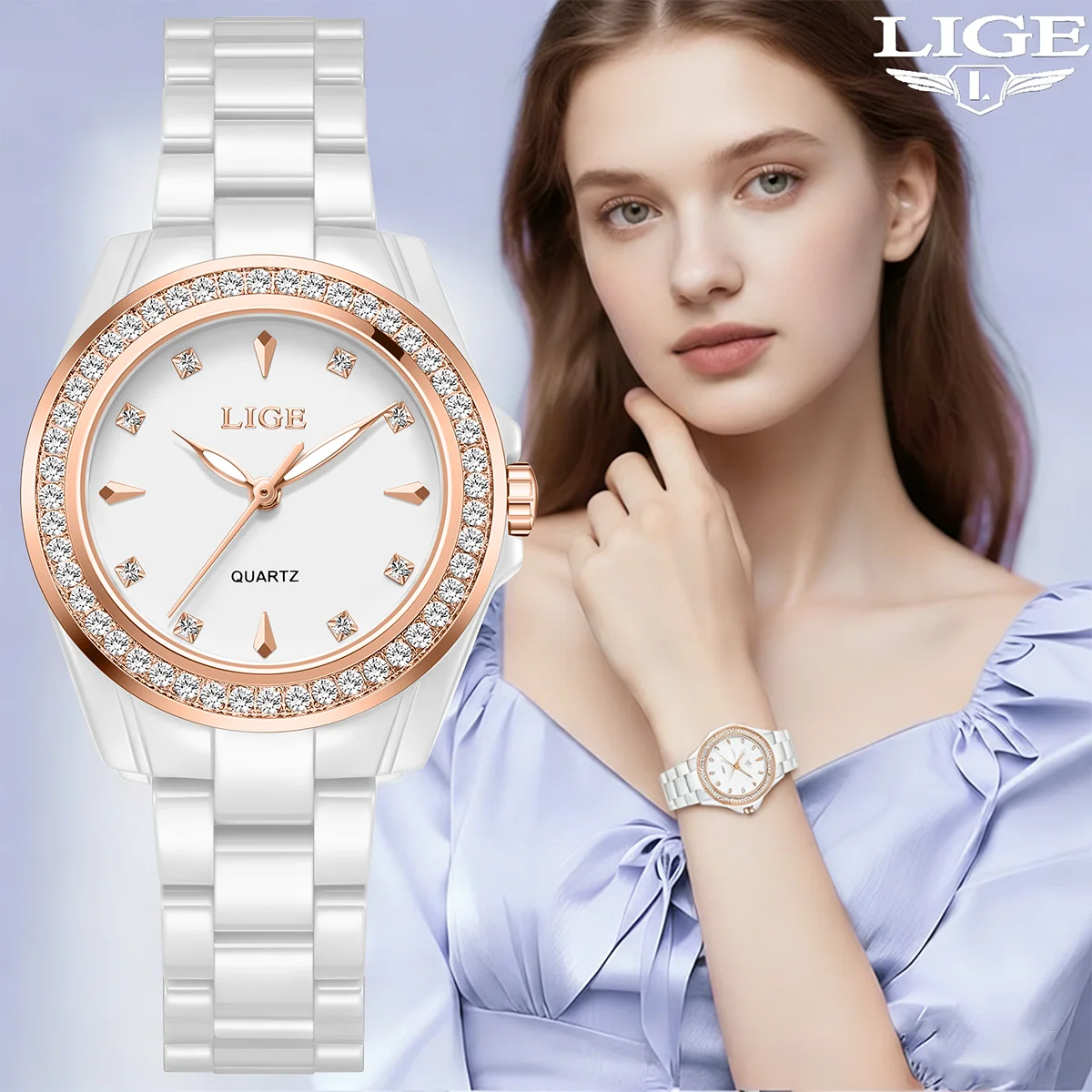 LIGE модные элегантные часы для женщин керамический ремешок наручные часы с бриллиантами роскошный женский браслет кварцевые часы подарки Reloj Mujer
LIGE модные элегантные часы для женщин керамический ремешок наручные часы с бриллиантами роскошный женский браслет кварцевые часы подарки Reloj Mujer