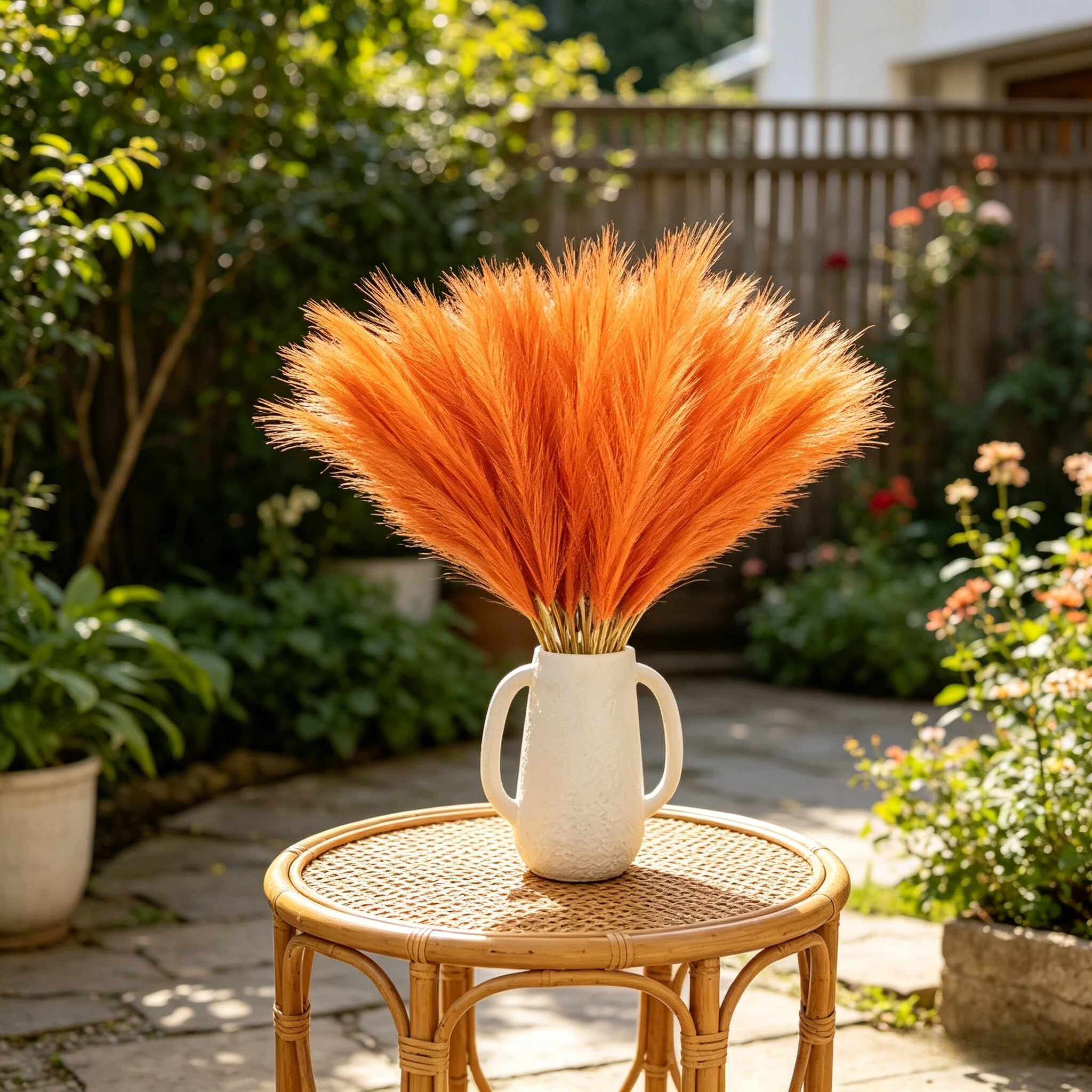 10pcs Vivid Orange Pampas Grass Artificial Plants 22 Inches High Bohemian Festival Home Wedding Decoration Summer Decoration
10pcs Vivid Orange Pampas Grass Artificial Plants 22 Inches High Bohemian Festival Home Wedding Decoration Summer Decoration