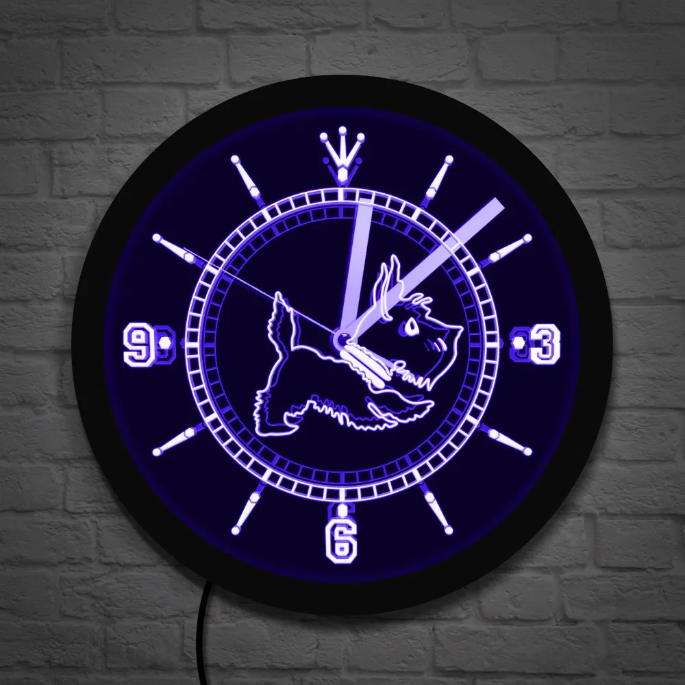 Scottie Dog LED Neon Sign Lighting Wall Clock Aberdeen Terrier Dog Breeds Gift Scottish Terrier Luminous Wall Clock Home Decor
Scottie Dog LED Neon Sign Lighting Wall Clock Aberdeen Terrier Dog Breeds Gift Scottish Terrier Luminous Wall Clock Home Decor