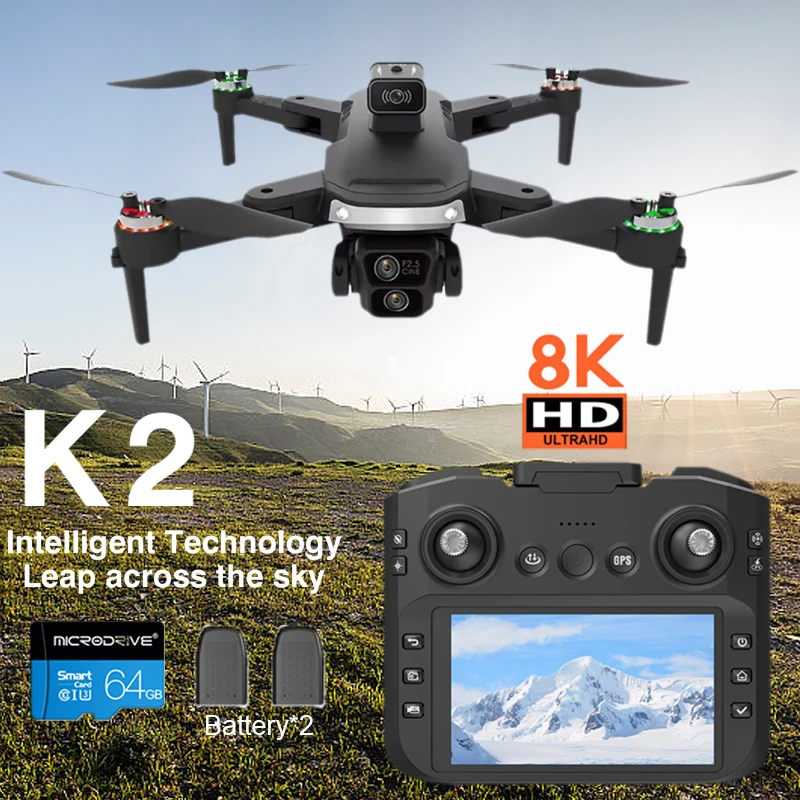K2 Дрон GPS Профессиональная камера 4K RC Дрон с экраном WIFI Ослепительное освещение Бесщеточный двигатель Предотвращение препятствий Квадрокоптер БПЛА
K2 Дрон GPS Профессиональная камера 4K RC Дрон с экраном WIFI Ослепительное освещение Бесщеточный двигатель Предотвращение препятствий Квадрокоптер БПЛА