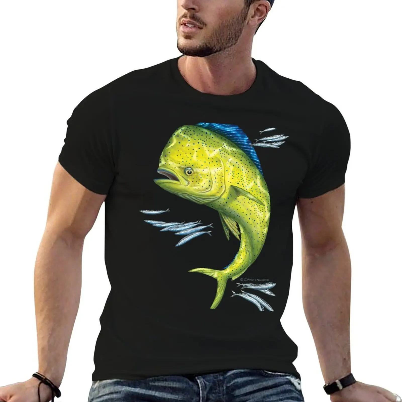 Mahi Mahi and baitfish T-Shirt man t shirt cotton t shirts with prints T-Shirt
Mahi Mahi and baitfish T-Shirt man t shirt cotton t shirts with prints T-Shirt