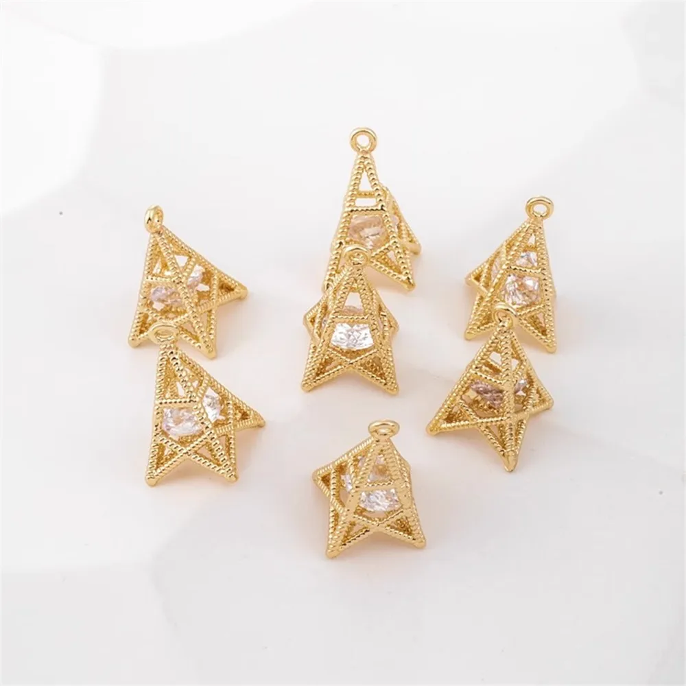 1PCS 14k Gold Accessories Geometric Zircon Tower Pendant Accessories Diy Jewelry Material 9*15mm Charm
1PCS 14k Gold Accessories Geometric Zircon Tower Pendant Accessories Diy Jewelry Material 9*15mm Charm