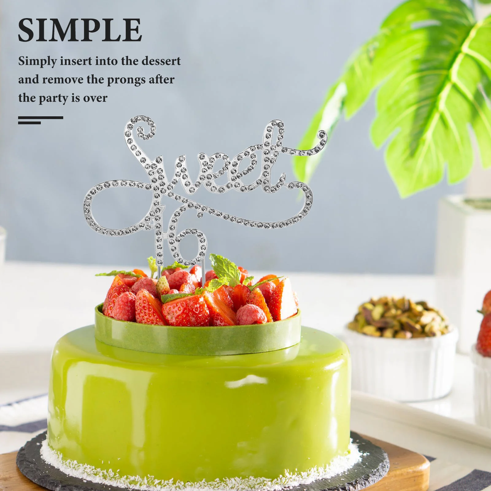 Cake Topper Insert for Birthday Party Cakes 16th Glitter Rhinestone Alloy Reusable Elegant Decoration
Cake Topper Insert for Birthday Party Cakes 16th Glitter Rhinestone Alloy Reusable Elegant Decoration