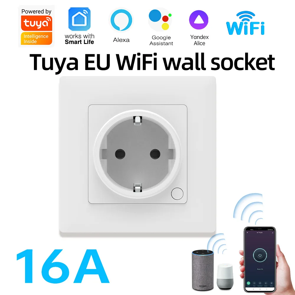 EU Standard Wall Electrical Sockets 16A 86 Type Wall-mounted Switch Control with Battery Capacity Monitoring and AI Voice Intel
EU Standard Wall Electrical Sockets 16A 86 Type Wall-mounted Switch Control with Battery Capacity Monitoring and AI Voice Intel