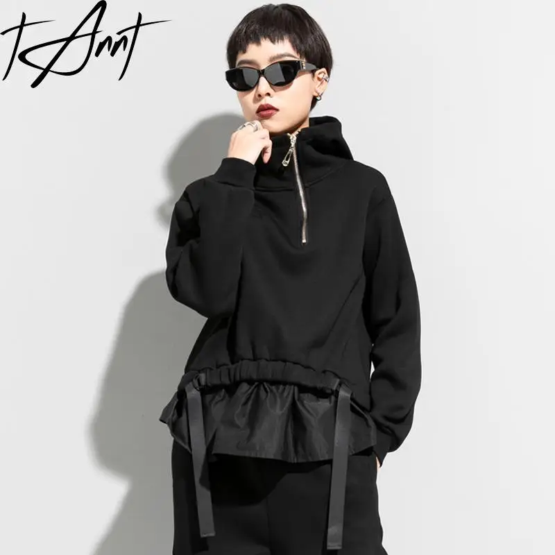 Tannt Women Hoodies Asymmetry Hooded Patchwork Black Sweater Coats Irregular Bandages Fashion Hoodies Tops For Women 2023 New
Tannt Women Hoodies Asymmetry Hooded Patchwork Black Sweater Coats Irregular Bandages Fashion Hoodies Tops For Women 2023 New