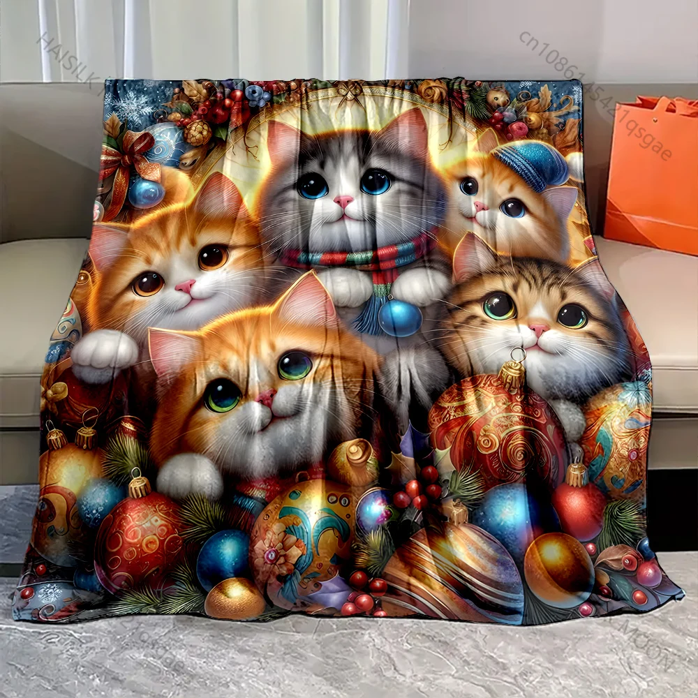 Festive Kittens with Christmas Ornaments Pattern Blanket Flannel Material Soft Warm for All Seasons Home Outdoor Camping Picnics
Festive Kittens with Christmas Ornaments Pattern Blanket Flannel Material Soft Warm for All Seasons Home Outdoor Camping Picnics
