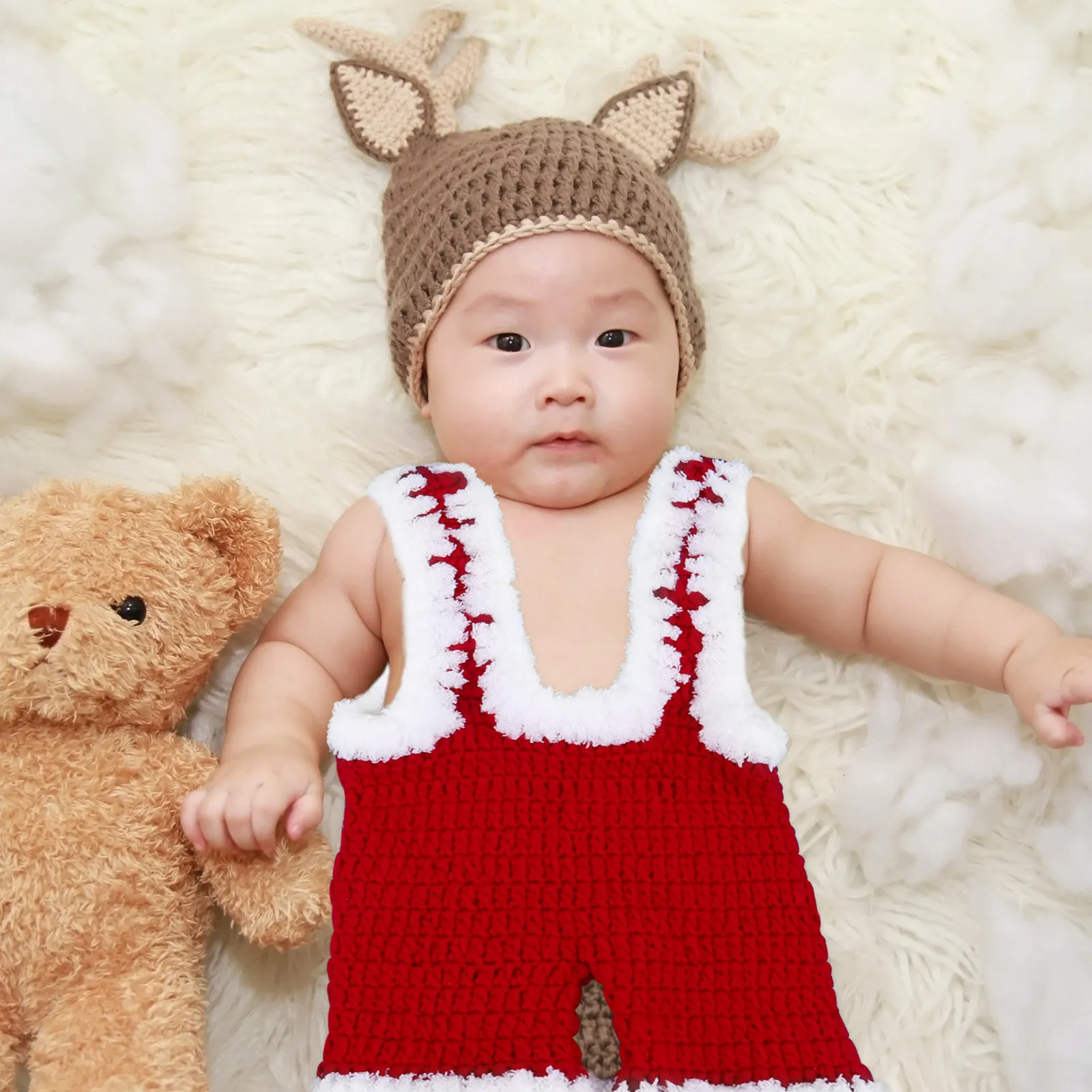 1Set Adorable Babies Christmas Costume Hand-Knitted High Grade Fabric Comfortable Touch Cosplay Party Photo Shoot
1Set Adorable Babies Christmas Costume Hand-Knitted High Grade Fabric Comfortable Touch Cosplay Party Photo Shoot