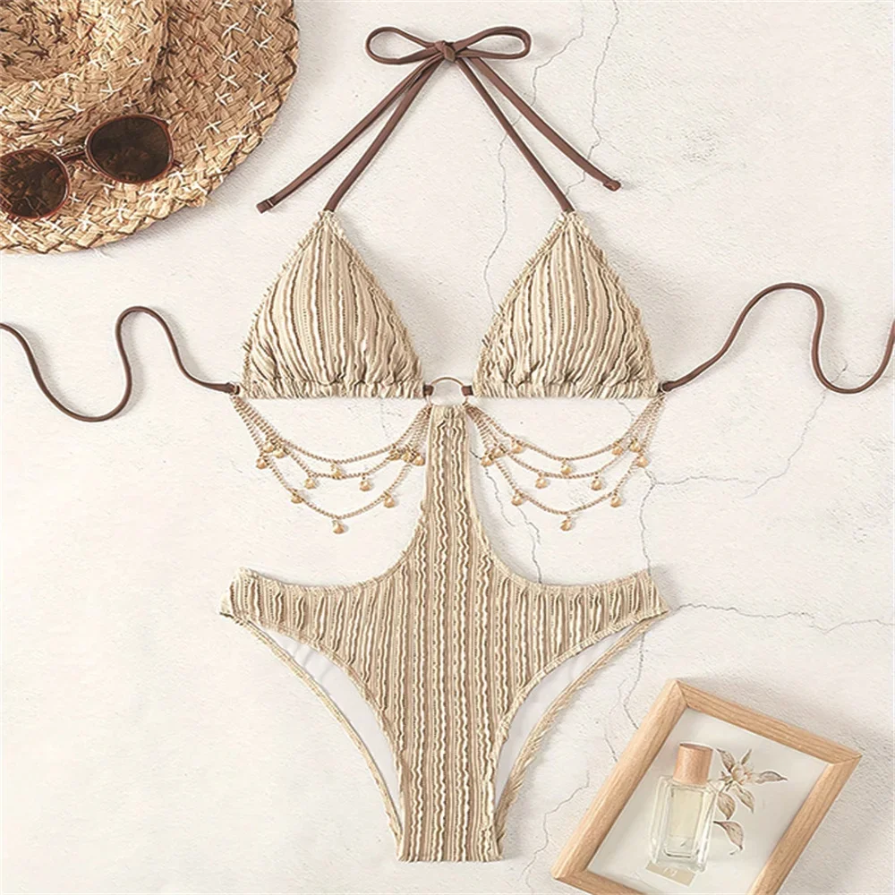 Sexy String Extreme Monokini Backless Bikini Metal Chains Pendant Swimsuit Vacataion Swimwears Women Bathing Suit Summer Outfits
Sexy String Extreme Monokini Backless Bikini Metal Chains Pendant Swimsuit Vacataion Swimwears Women Bathing Suit Summer Outfits