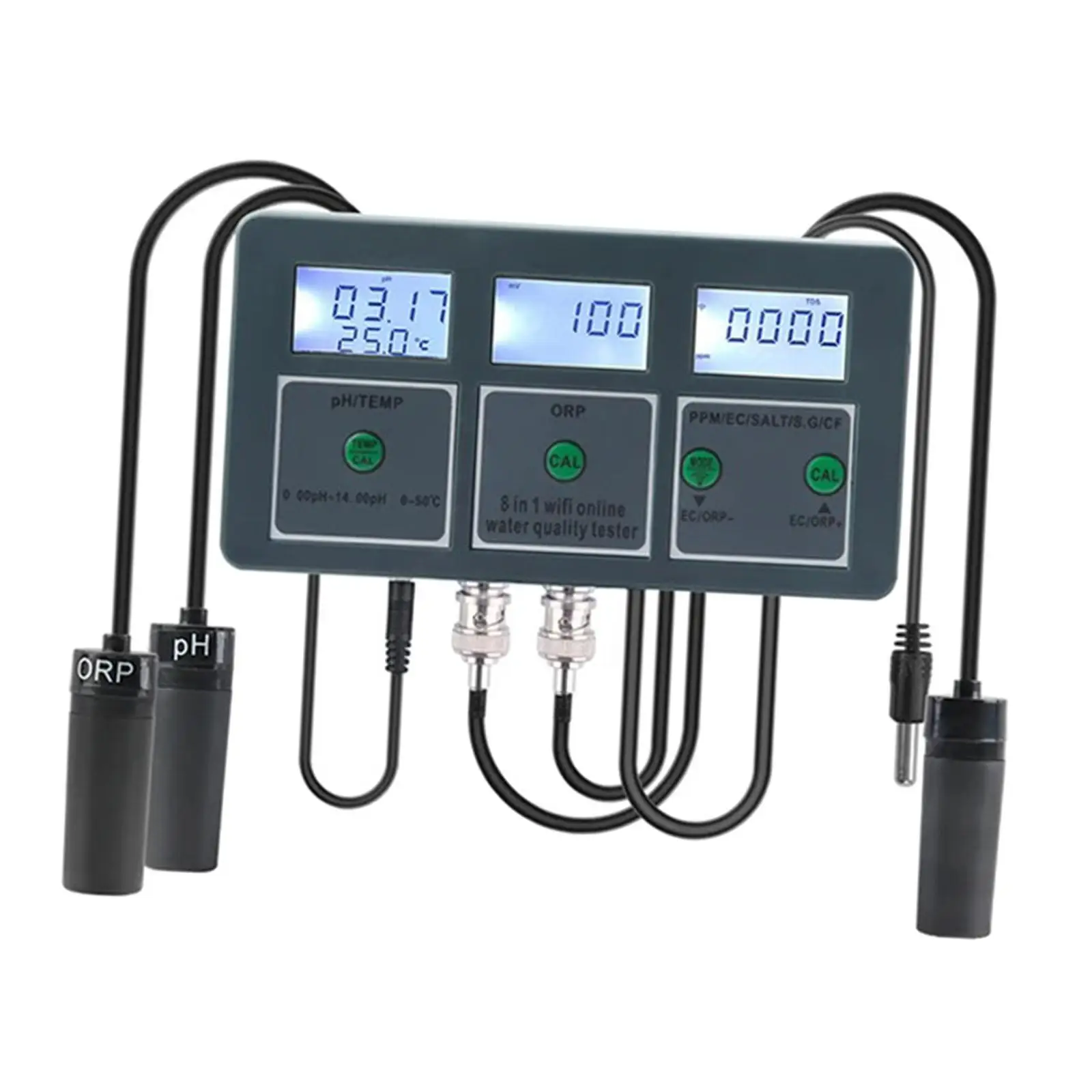 8 in 1 Water Quality Tester Multi Real Time Aquarium Test Kit US Adapter
8 in 1 Water Quality Tester Multi Real Time Aquarium Test Kit US Adapter