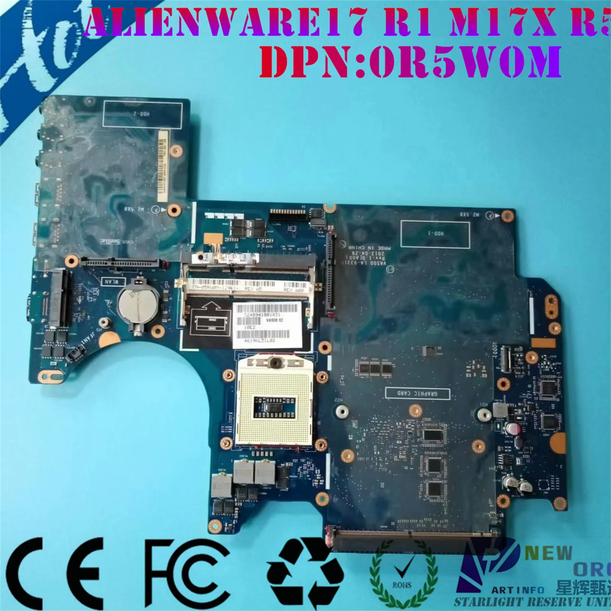 05RW0M Laptop mainboard for DELL ALIENWARE17 M17X R5 P18E VAS00 05RW0M LA-9331P full test
05RW0M Laptop mainboard for DELL ALIENWARE17 M17X R5 P18E VAS00 05RW0M LA-9331P full test