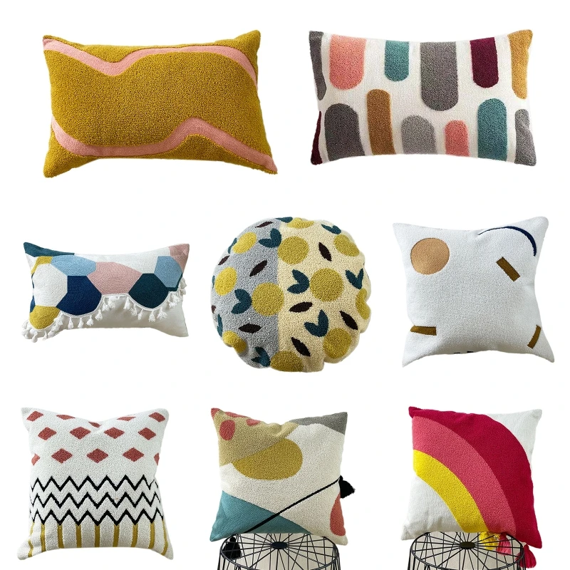 Tufted Pillow Cover Embroidered Simple Geometry Throw Pillow Covers for Home Office Living Room Bed Sofa Drop shipping
Tufted Pillow Cover Embroidered Simple Geometry Throw Pillow Covers for Home Office Living Room Bed Sofa Drop shipping