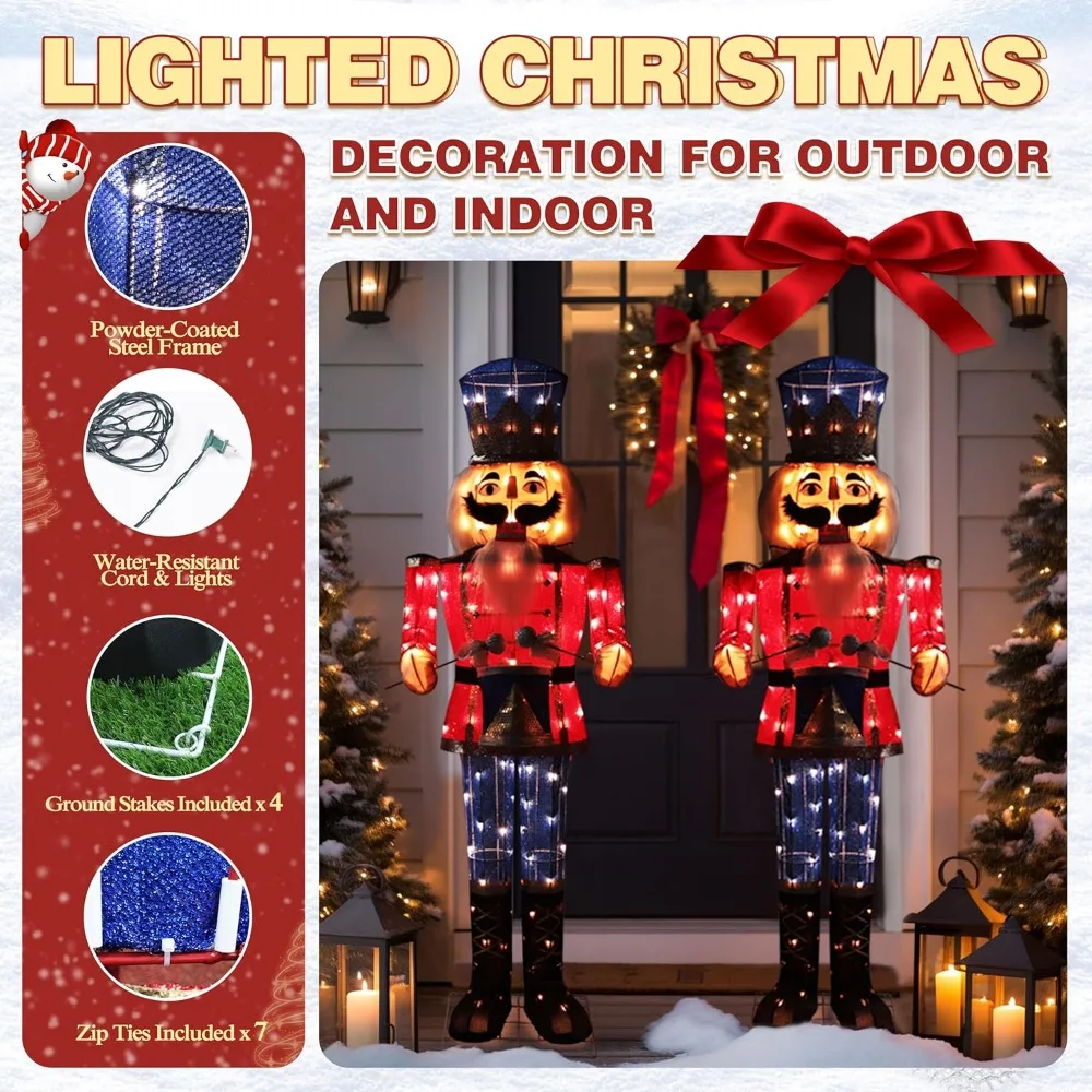 Lighted Nutcracker with Drum, 3D Pre-Lit Iridescent Soldier Xmas Decor, Glittered Standing Holiday Display Christmas Decoration
Lighted Nutcracker with Drum, 3D Pre-Lit Iridescent Soldier Xmas Decor, Glittered Standing Holiday Display Christmas Decoration