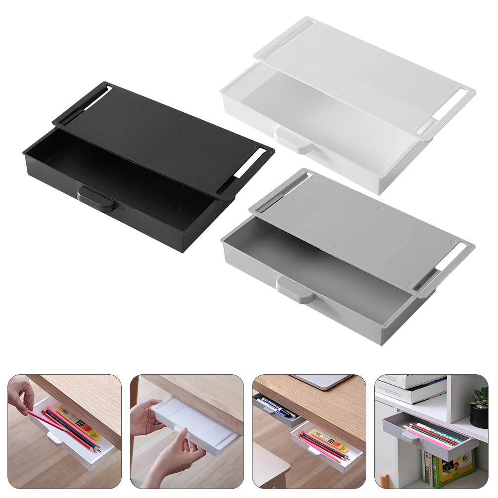 3Pcs Sticky Under Desk Box Wear Resistant Stationery Organizer Hidden Drawer Minimalist Design Storage for Office Kitchen
3Pcs Sticky Under Desk Box Wear Resistant Stationery Organizer Hidden Drawer Minimalist Design Storage for Office Kitchen