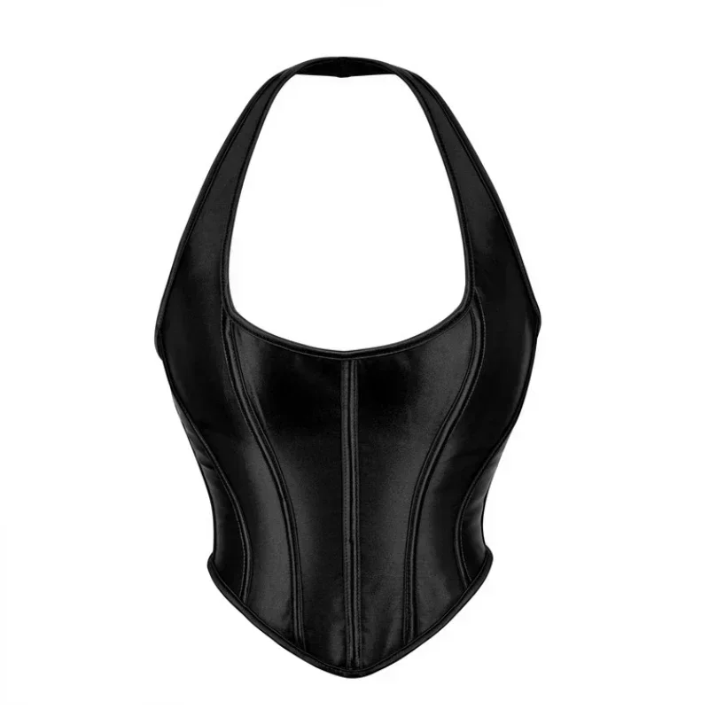Sexy Women Bustier Corsets Gothic Overbust Corset Lingerie Halter Crop Top Vest Femme Corset Top Black
Sexy Women Bustier Corsets Gothic Overbust Corset Lingerie Halter Crop Top Vest Femme Corset Top Black