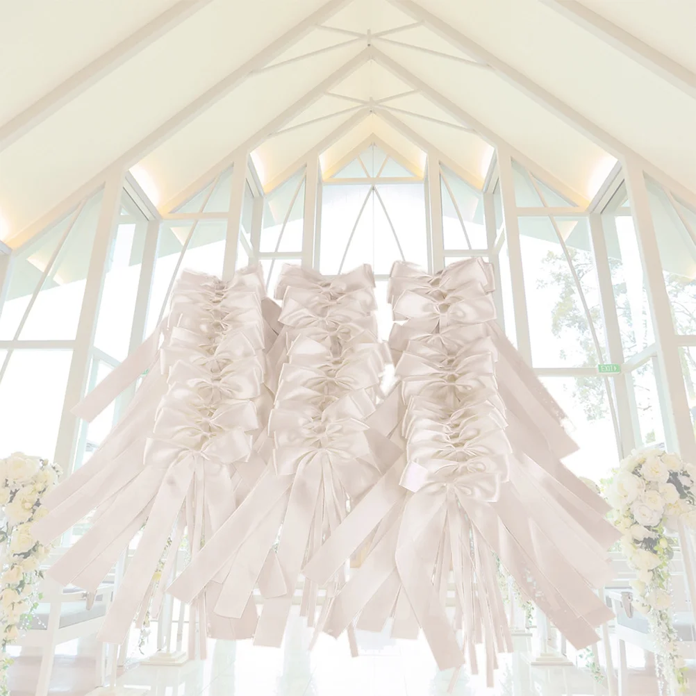 60Pcs White Satin Ribbon Bow Wedding Car Decoration Elegant Wedding Party Centerpiece Garland Ribbon Bow
60Pcs White Satin Ribbon Bow Wedding Car Decoration Elegant Wedding Party Centerpiece Garland Ribbon Bow