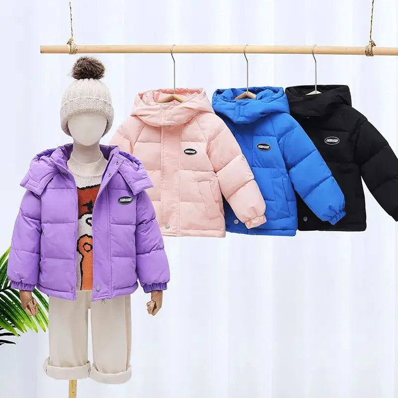 Children's Autumn/Winter New Fashion Cotton Jacket Thickened Short Style Solid Color Boys and Girls Hooded Winter Top Coat
Children's Autumn/Winter New Fashion Cotton Jacket Thickened Short Style Solid Color Boys and Girls Hooded Winter Top Coat