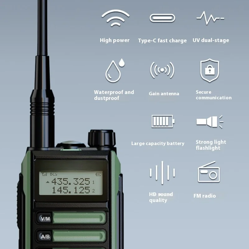 UV-16 Max Walkie Talkie 10W Type-C IP68 Two Way Radio UHF VHF Dual Band Radio Upgraded of UV16 UV17 Plus UV82 Pro
UV-16 Max Walkie Talkie 10W Type-C IP68 Two Way Radio UHF VHF Dual Band Radio Upgraded of UV16 UV17 Plus UV82 Pro