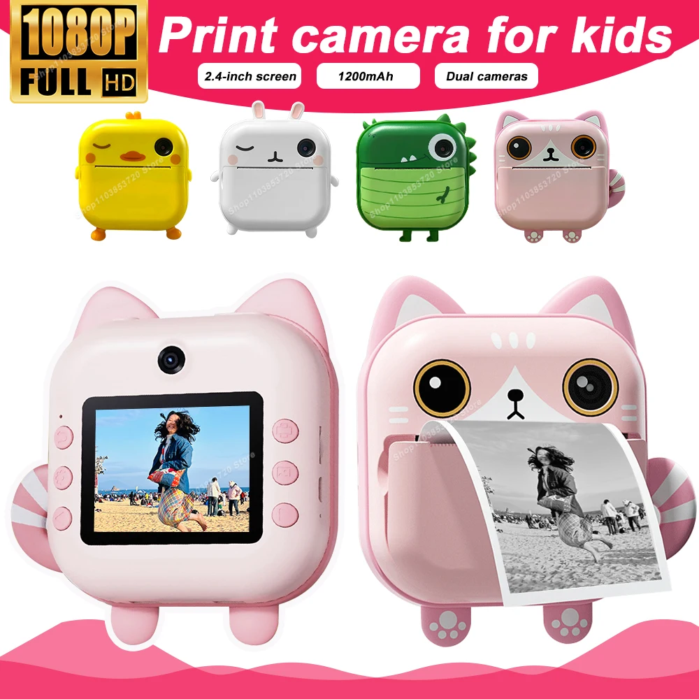 Kids Camera Instant Print Mini Digital Video Camera with 2.4in Screen for Kids 1080P HD Screen Outdoor Toy Print Thermal Paper
Kids Camera Instant Print Mini Digital Video Camera with 2.4in Screen for Kids 1080P HD Screen Outdoor Toy Print Thermal Paper