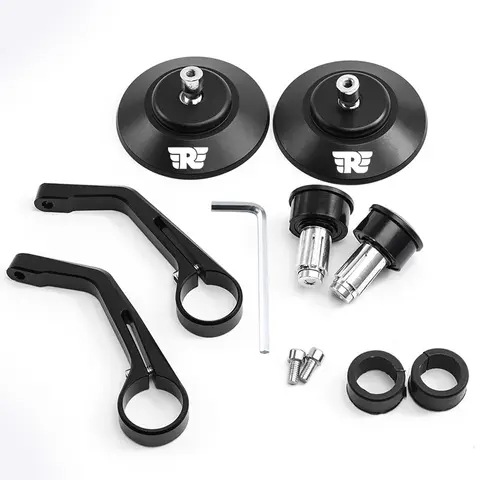 Para royal enfield bala/meteor/clássico 350 500 interceptor 650 cnc motocicleta barra final espelhos retro guiador ponta retrovisor