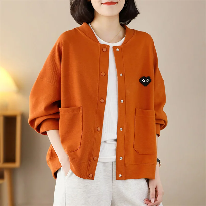 Spring Autumn Casual Jacket 2025 New Round Collar Covered Button Women's Clothes Blouse Solid Color Fashion Loose Female Coat
Spring Autumn Casual Jacket 2025 New Round Collar Covered Button Women's Clothes Blouse Solid Color Fashion Loose Female Coat