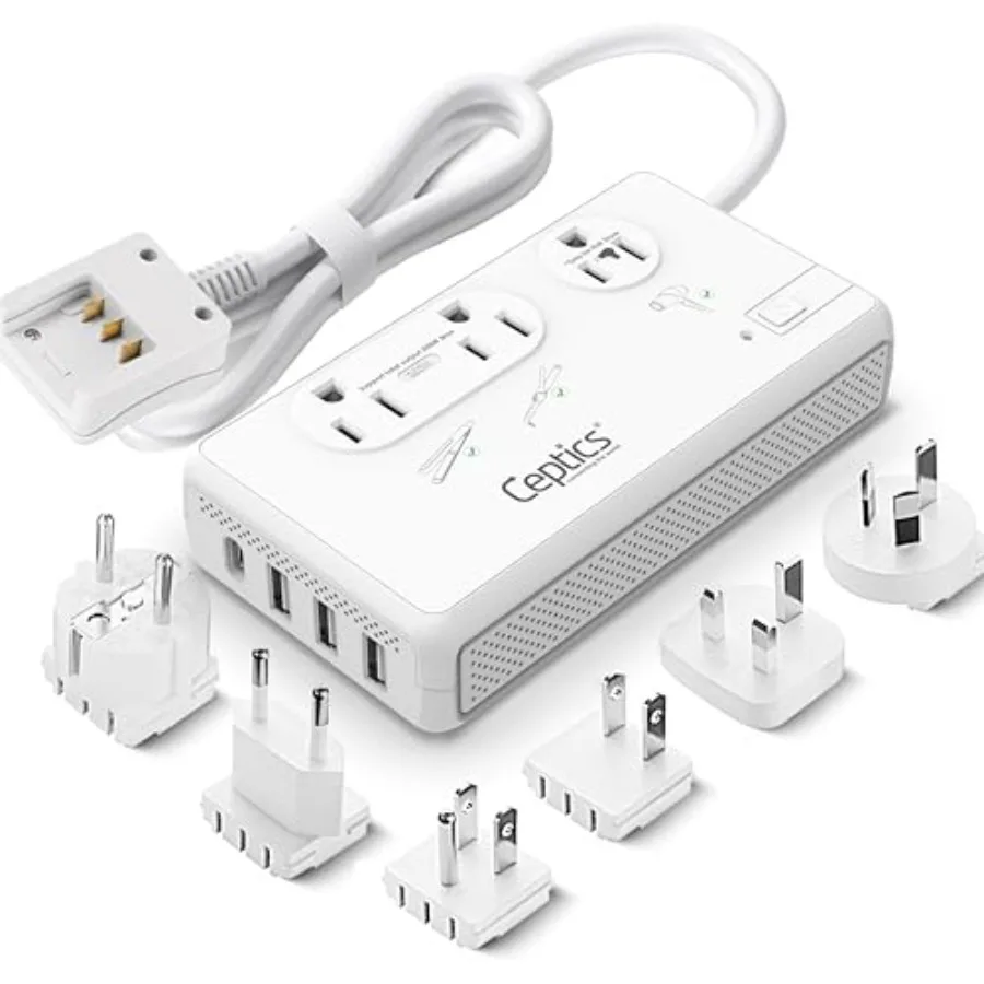 2000W Travel Voltage Converter for Hair Dryer and 200W Convert 220V to 110V for Curling Iron Straightener Chargers Step Down Wo
2000W Travel Voltage Converter for Hair Dryer and 200W Convert 220V to 110V for Curling Iron Straightener Chargers Step Down Wo