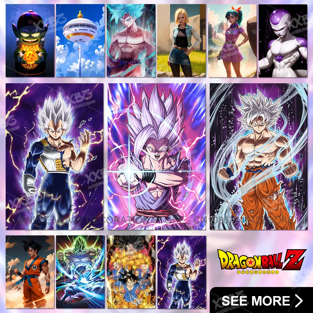 Dragon Ball Paintings Son Goku Wall Art Bulma Canvas Picture Anime Posters Lunch No Frame Super Saiyan 4 Vegeta Home Decoration
Dragon Ball Paintings Son Goku Wall Art Bulma Canvas Picture Anime Posters Lunch No Frame Super Saiyan 4 Vegeta Home Decoration