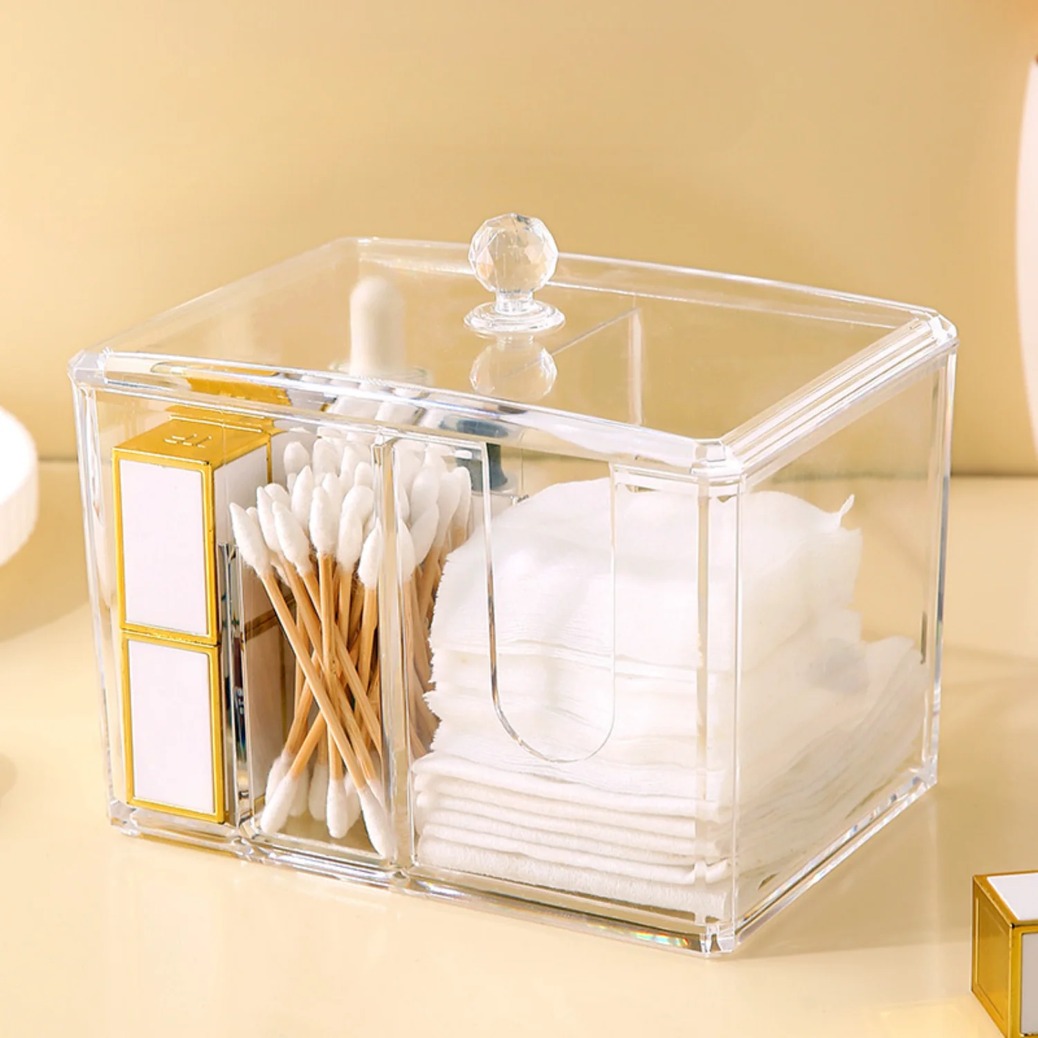 "Eco-Friendly" Chic Transparent Cotton Swab Holder With Lid - Dustproof Makeup Remover & Cosmetic Organizer For And Dorm
"Eco-Friendly" Chic Transparent Cotton Swab Holder With Lid - Dustproof Makeup Remover & Cosmetic Organizer For And Dorm