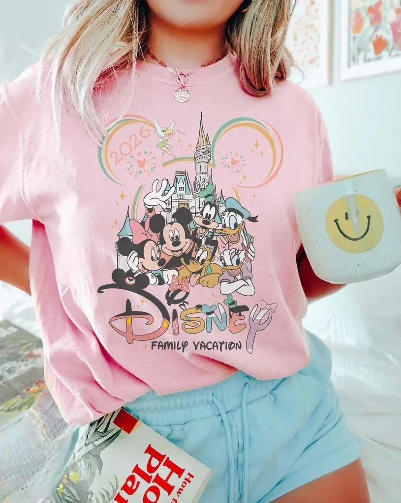 2026 New Disney Castle Shirt Magic Kingdom Girls Disco Girls Travel Shirt Women's Fashion Casual Breathable T-shirt
2026 New Disney Castle Shirt Magic Kingdom Girls Disco Girls Travel Shirt Women's Fashion Casual Breathable T-shirt