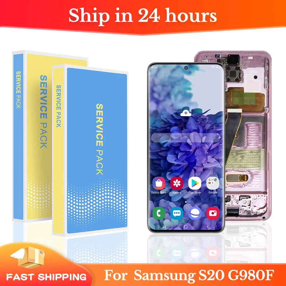 6.2'' For Samsung S20 LCD G980, G980F, G980F/DS, with Frame Display Touch Screen Digitizer Assembly Replacement
6.2'' For Samsung S20 LCD G980, G980F, G980F/DS, with Frame Display Touch Screen Digitizer Assembly Replacement