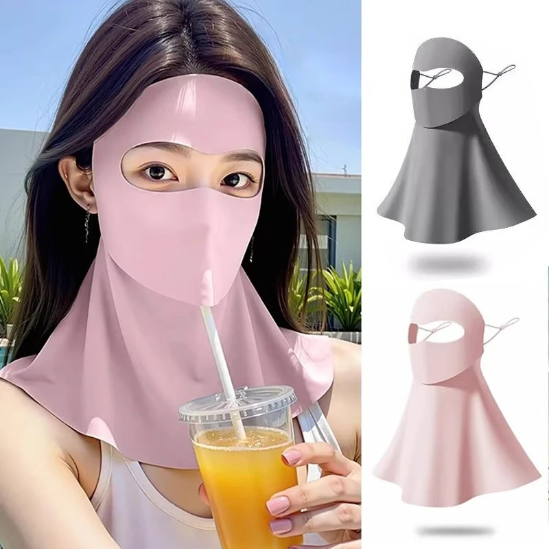 Summer Sun Protection Face Mask with Drinking Hole Ice Silk Cooling UV Block Neck Cover for Women Cycling Outdoor Accessories
Summer Sun Protection Face Mask with Drinking Hole Ice Silk Cooling UV Block Neck Cover for Women Cycling Outdoor Accessories