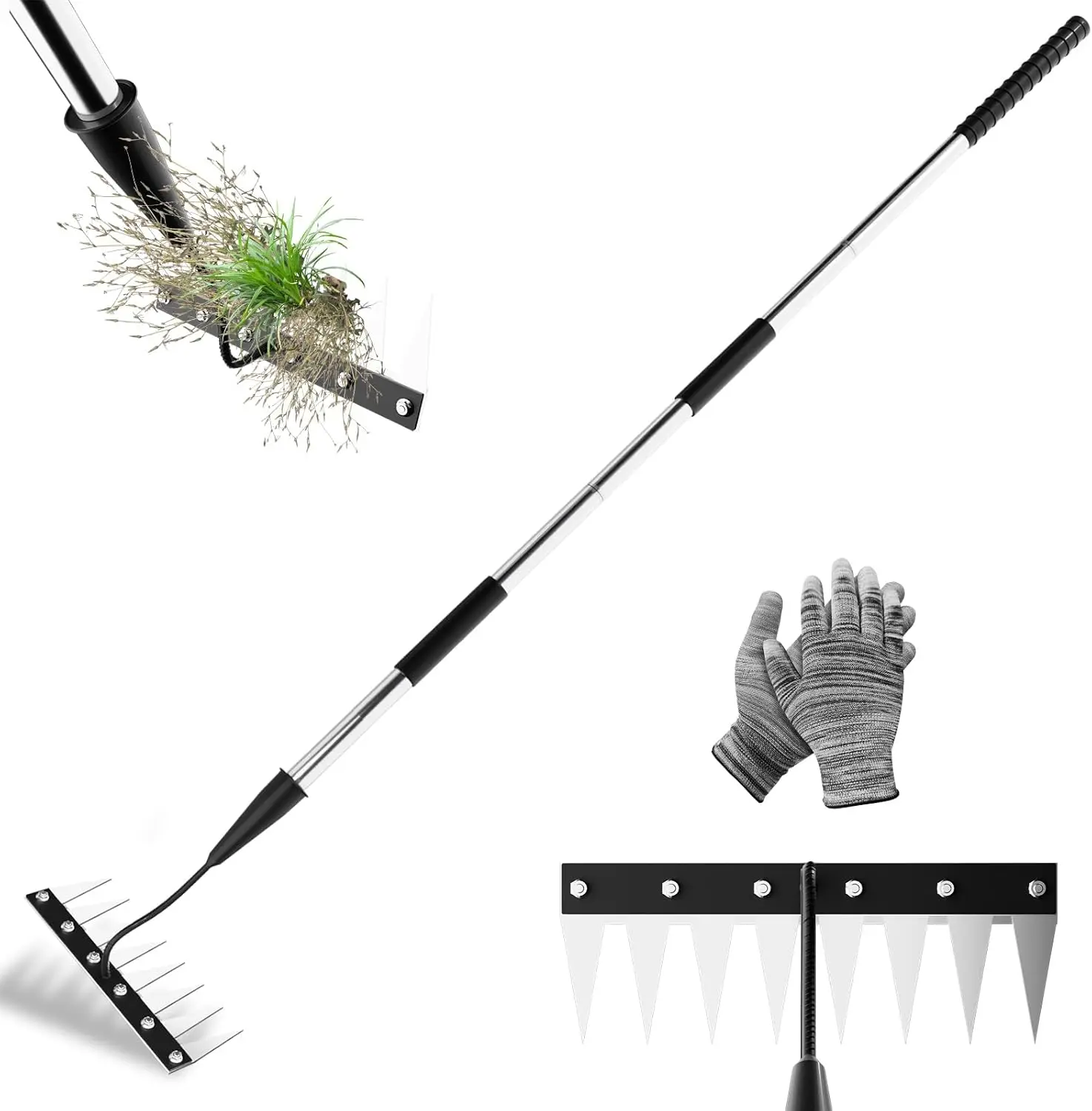 Железные грабли для прополки с длинной ручкой, сверхмощный инструмент с 8 зубьями для сада и газона с перчатками в комплекте
Железные грабли для прополки с длинной ручкой, сверхмощный инструмент с 8 зубьями для сада и газона с перчатками в комплекте
