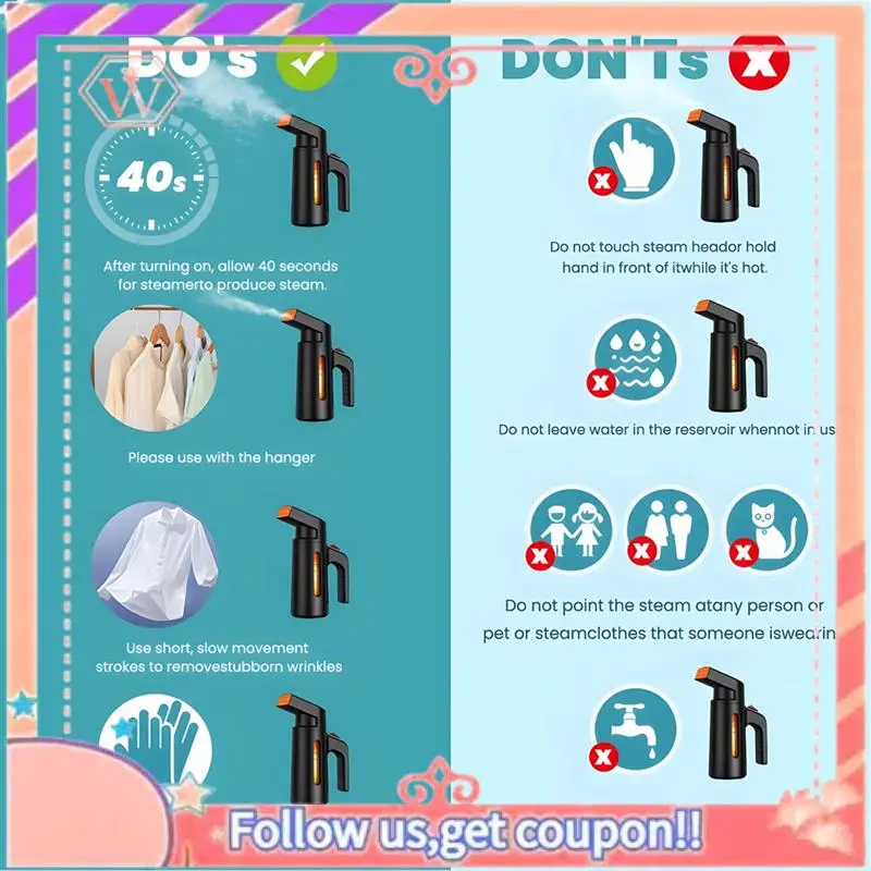 Portable Garment Steamer 180Ml Capacity,Strong Steam Penetration Handheld Clothes Steamer EU Plug
Portable Garment Steamer 180Ml Capacity,Strong Steam Penetration Handheld Clothes Steamer EU Plug