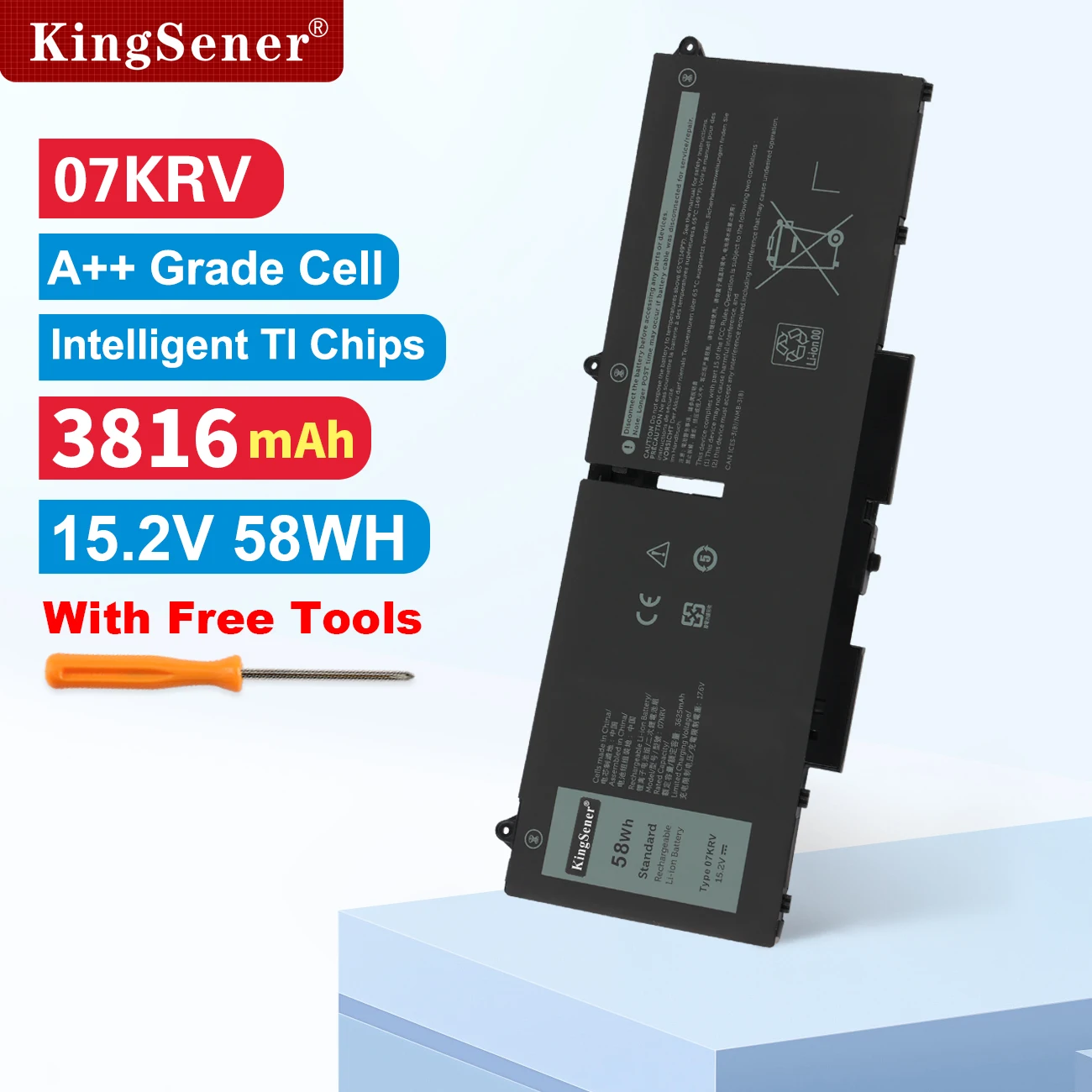 KingSener 07KRV Аккумулятор для ноутбука DELL Latitude 5430 5530 5330 7530 7430 7330 Precision P104F005 P104F006 078FWY 4FVJG O7KRV
KingSener 07KRV Аккумулятор для ноутбука DELL Latitude 5430 5530 5330 7530 7430 7330 Precision P104F005 P104F006 078FWY 4FVJG O7KRV