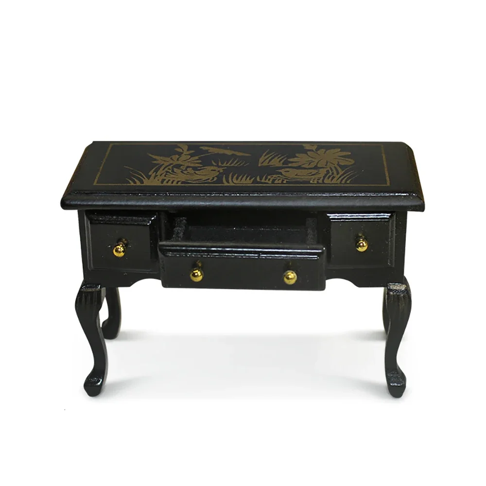1/12 Doll House Miniature Wooden Black Desk Simulation Table Furniture Model Toys for Mini Decoration Dollhouse Accessories
1/12 Doll House Miniature Wooden Black Desk Simulation Table Furniture Model Toys for Mini Decoration Dollhouse Accessories