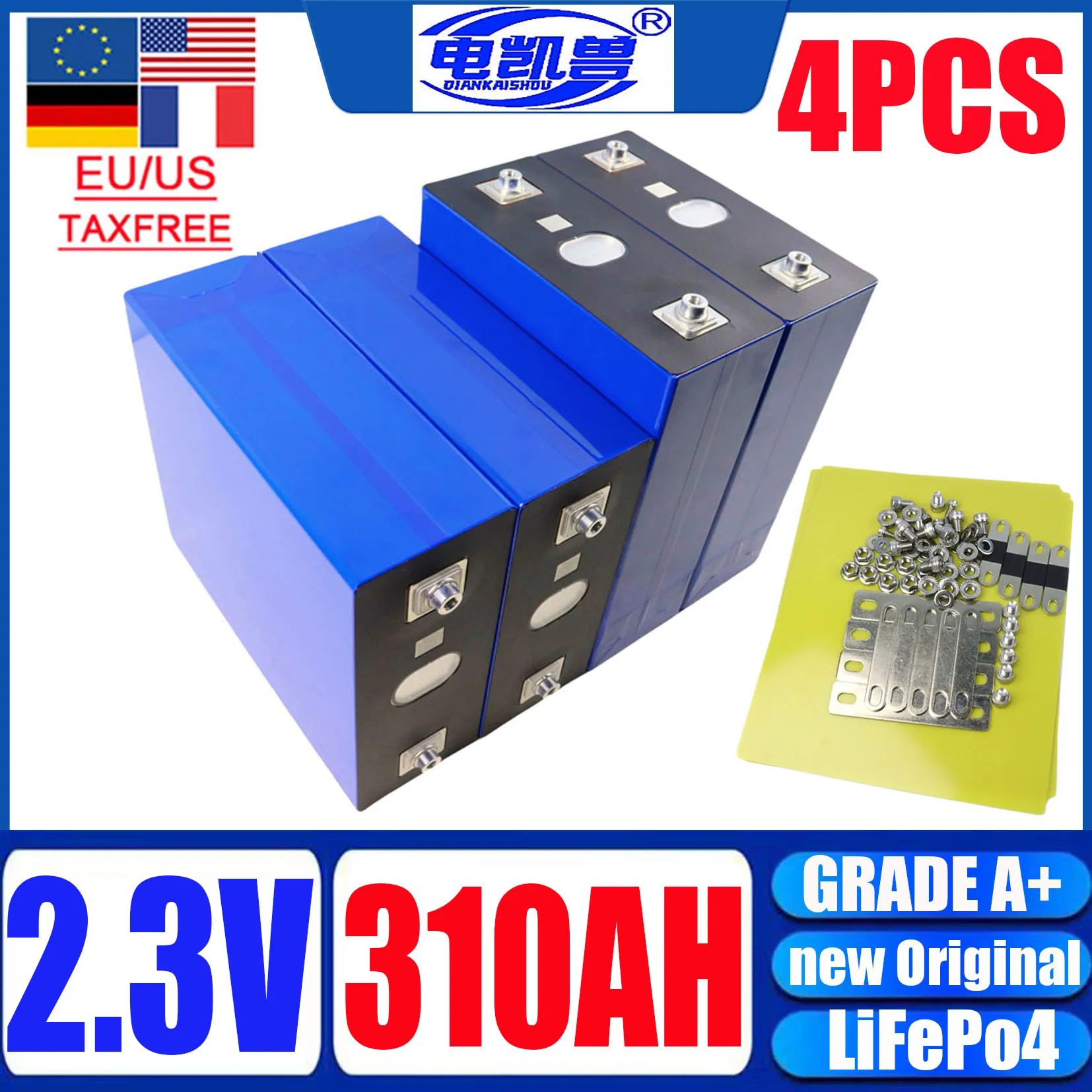 4 шт. новый класс A 3,2 В 320 Ач 310 Ач 280 Ач 230 Ач 105 Ач LiFePo4 аккумулятор DIY 12 В большой емкости для хранения энергии аккумуляторная батарея
4 шт. новый класс A 3,2 В 320 Ач 310 Ач 280 Ач 230 Ач 105 Ач LiFePo4 аккумулятор DIY 12 В большой емкости для хранения энергии аккумуляторная батарея