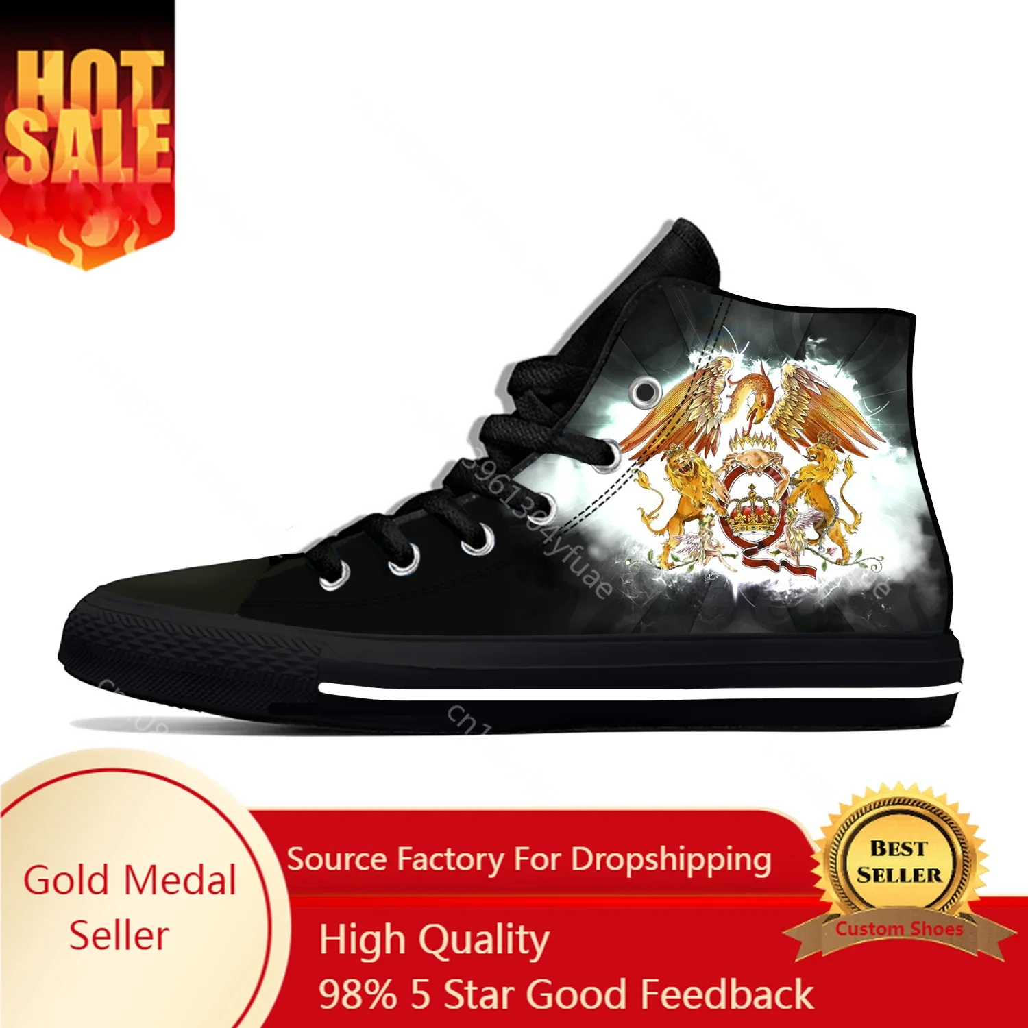 Hot Queen Rock Band Freddie Mercury Music Fashion Casual Cloth Shoes High Top Lightweight Breathable 3D Print Men Women Sneakers
Hot Queen Rock Band Freddie Mercury Music Fashion Casual Cloth Shoes High Top Lightweight Breathable 3D Print Men Women Sneakers