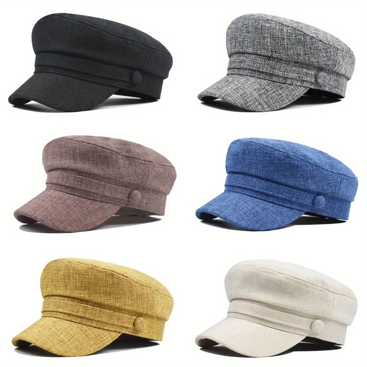 Classic Retro Linen Beret Minimalist Fashion Newsboy Hat Solid Color Versatile Octagonal Casual Outdoor Windproof Military Hat
Classic Retro Linen Beret Minimalist Fashion Newsboy Hat Solid Color Versatile Octagonal Casual Outdoor Windproof Military Hat