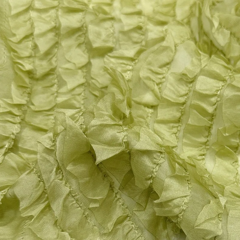 Ruffle Fabric Green Solid Shirt Dress Tablecloth Spring Summer Designer Handmade Sewing DIY Background Decoration Craft Material
Ruffle Fabric Green Solid Shirt Dress Tablecloth Spring Summer Designer Handmade Sewing DIY Background Decoration Craft Material