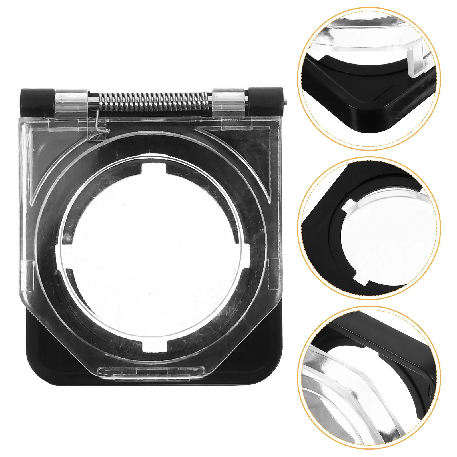 Transparent Power Switch Protective Cover Spring Loaded Plastic Button Cap for Computer Appliance Industrial Safety
Transparent Power Switch Protective Cover Spring Loaded Plastic Button Cap for Computer Appliance Industrial Safety