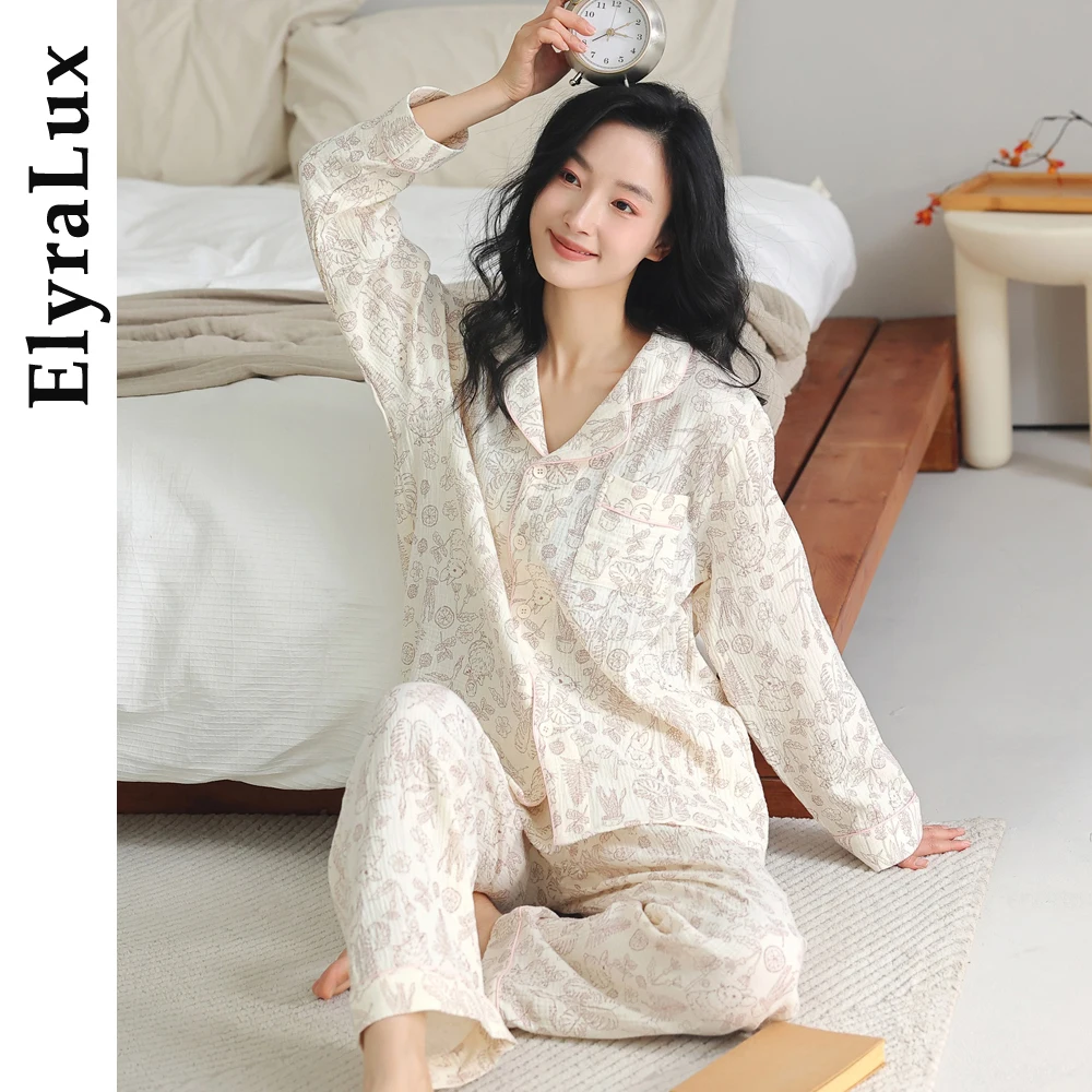 ElyraLux пижама с облаком, хлопковые брюки с длинными рукавами, одежда для сна для пар, милая женская хлопковая домашняя одежда с героями мультфильмов
ElyraLux пижама с облаком, хлопковые брюки с длинными рукавами, одежда для сна для пар, милая женская хлопковая домашняя одежда с героями мультфильмов 
